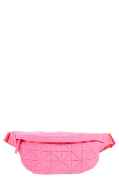 Veecollective Vee Water Repellent Quilted Nylon Belt Bag In Pink