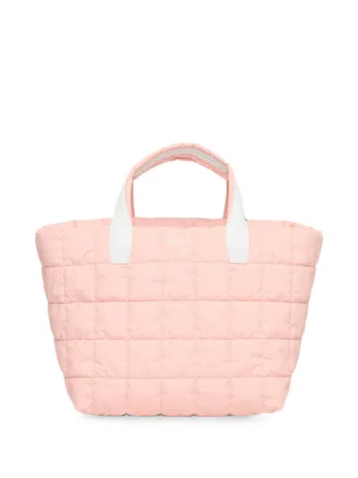 Veecollective X The Vineta Hotel Porter Weekender Quilted Tote Bag In Pink
