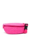 Veecollective Vee Water Repellent Quilted Nylon Belt Bag In Pink
