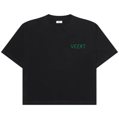 Pre-owned Veert Handwritten Embroidered T-shirt 'black' | Men's Size Xxl