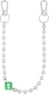 Veert Silver & Green 'the Ball Dice Wallet Chain' Keychain In Multi