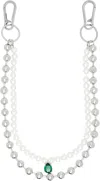 Veert Silver 'the Ball Pearl Wallet' Keychain In Multi