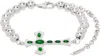 Veert White Gold 'the Green Cross' Bracelet In White Gold