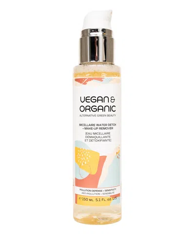 Vegan&amp;organic Micellaire Water Detox+make Up Remover 150 ml In White