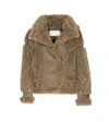 Vegancode Faux-shearling Jacket In Green