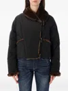 Vegancode Reversible Quilted Coat In Black