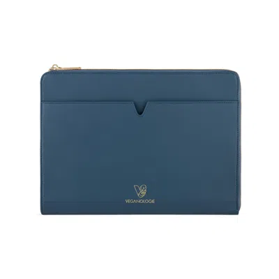 Veganologie Blue Eden Apple Leather Laptop Sleeve Indigo
