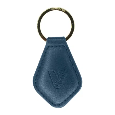 Veganologie Blue Keyring Made From Wastea In Indigo