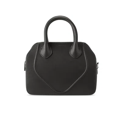 Veganologie Women's Black Gemma Crossbody Bag In Onyx With Silver Hardware