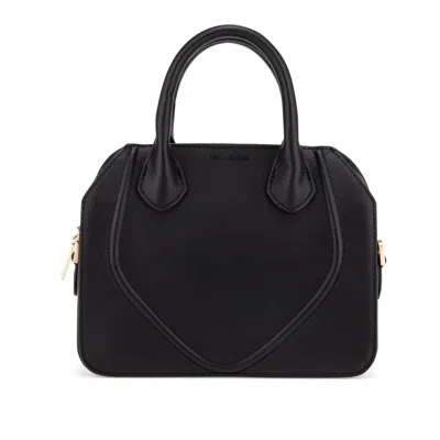 Veganologie Women's Black Gemma Crossbody Bag In Onyx With Gold Hardware