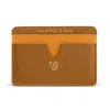 Veganologie Women's Brown Cider Apple Leather Cardholder In Ginger In Brown