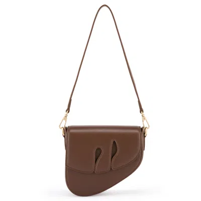 Veganologie Women's Brown Pebble Shoulder Bag In Chocolate