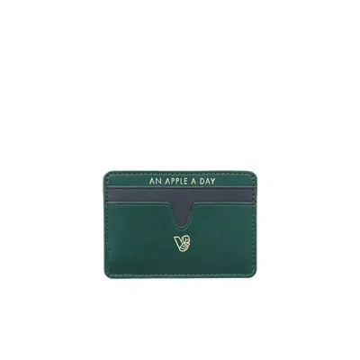 Veganologie Women's Green Cider Apple Leather Cardholder In