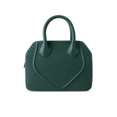 Veganologie Women's Green Gemma Crossbody Bag In  In Silver Hardware