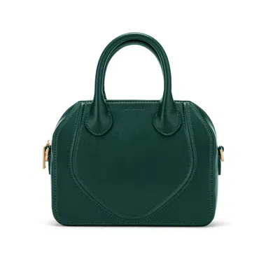 Veganologie Women's Green Gemma Crossbody Bag In  With Gold Hardware