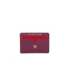 Veganologie Women's Red Cider Apple Leather Cardholder In Syrah In Red