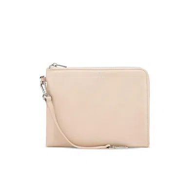 Veganologie Women's White Demi Pouch In Pearl - Large