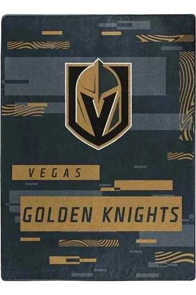 Vegas Golden Knights Raschel Knit Digital Print Blanket