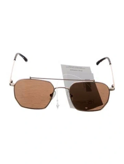 Pre-owned Vehla Aviator Tinted Sunglasses In Gold