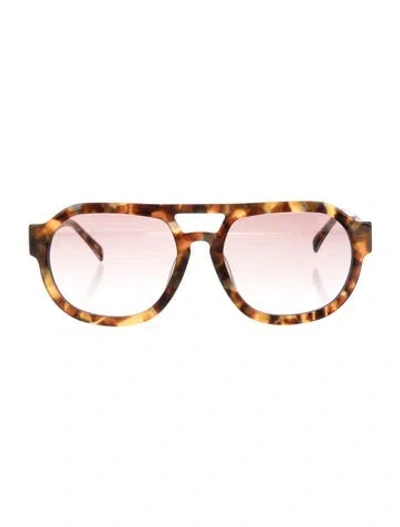 Pre-owned Vehla Dixie Oversize Sunglasses In Brown