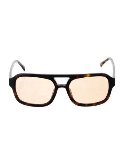 Pre-owned Vehla Dixie Square Sunglasses In Black