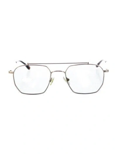 Pre-owned Vehla Oversize Clear Sunglasses In Gold
