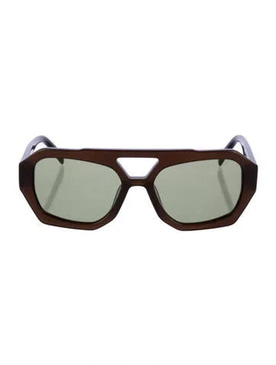 Pre-owned Vehla Oversize Tinted Sunglasses In Brown