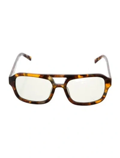 Pre-owned Vehla Shield Mirrored Sunglasses In Brown