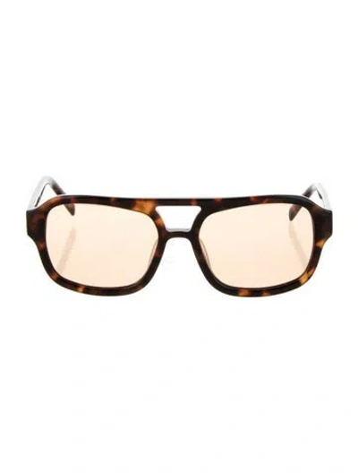 Pre-owned Vehla Square Tinted Sunglasses In Brown