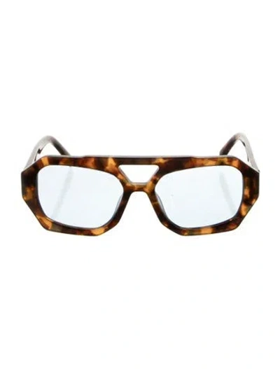 Pre-owned Vehla Square Tinted Sunglasses In Brown