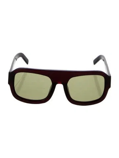 Pre-owned Vehla Square Tinted Sunglasses In Burgundy