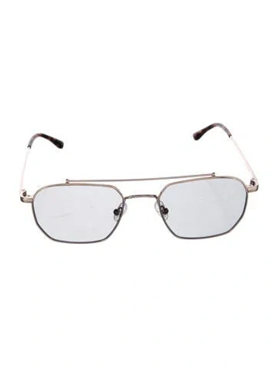 Pre-owned Vehla Square Tinted Sunglasses In Gold