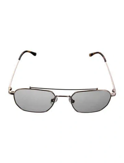 Pre-owned Vehla Square Tinted Sunglasses In Silver