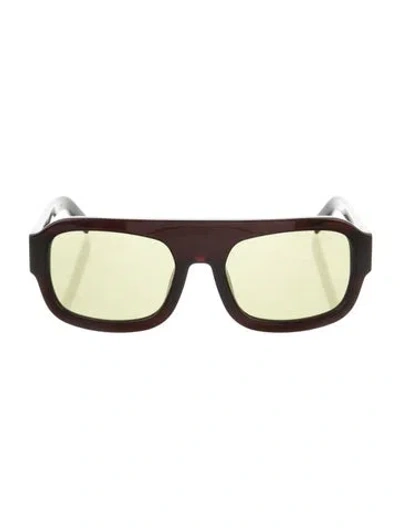 Pre-owned Vehla Square Tinted Sunglasses W/ Tags In Burgundy