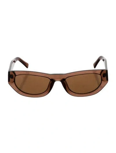 Pre-owned Vehla Wayfarer Tinted Sunglasses In Brown
