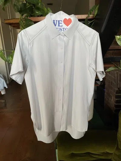 Pre-owned Veilance Arcteryx  Finial Shirt Short Sleeve Button Up White