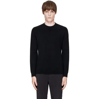 Veilance Black Conic Wool Midlayer Sweater