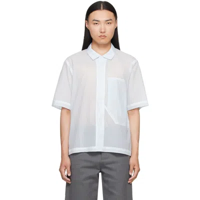 Veilance Blue Demlo S/s Shirt In White