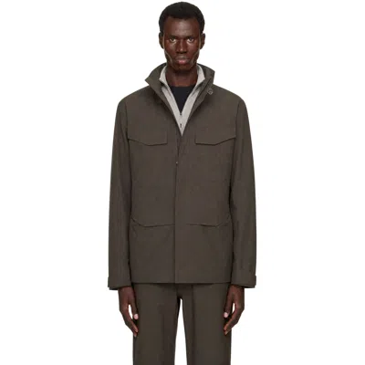 Veilance Brown Field Jacket In Sable