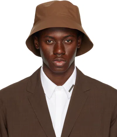 Veilance Brown Gore-tex Bucket Hat In Ganache