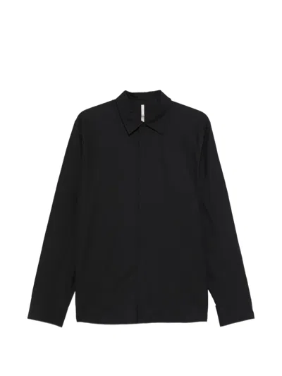 Veilance Concealed-front Long-sleeve Shirt In Multi