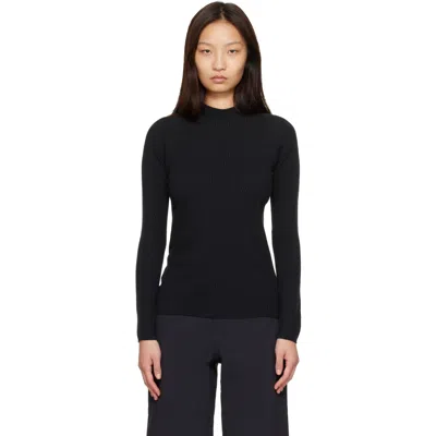 Veilance Black Conic Wool Midlayer Sweater