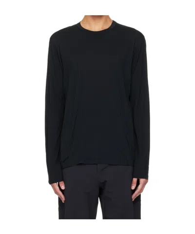 Veilance Crew Neck Long-sleeved T-shirt In Black
