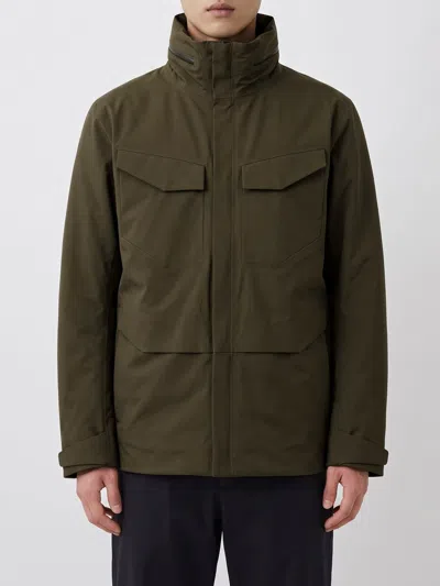 Veilance Field High-neck Gore-tex Jacket With Patch Pockets In Green