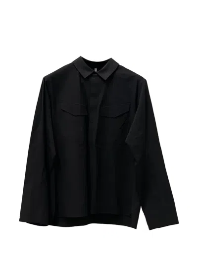 Veilance Field Long-sleeved Shirt In Black