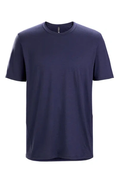 Veilance Frame Merino Wool Blend T-shirt In Blue
