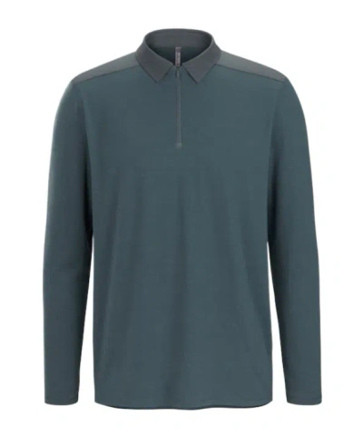 Veilance Frame Polo Shirt Ls Men's In Blue