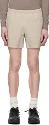 Veilance Gray Argand Shorts In Nude