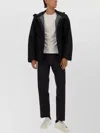 Veilance High Collar Long Sleeve Jacket With Pockets In Black