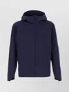 Veilance Hooded Long Sleeve Nylon Windbreaker In Blue